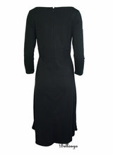 Load image into Gallery viewer, Charter Club Petite Women&#39;s V-Neck Gingham 3/4-Sleeve Midi Dress, Black, 4

