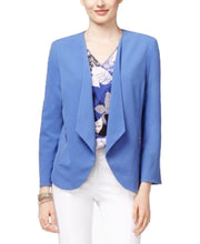 Load image into Gallery viewer, Alfani Open Front Women&#39;s Draped Open-Front Blazer, Perry Blue, 8
