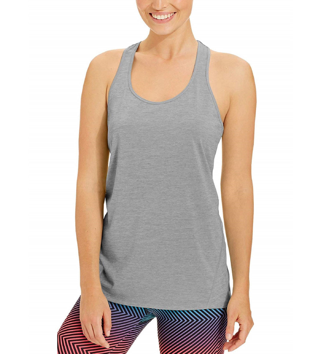 Ideology Women's Active Heathered Racerback Tank Top, Grey, L