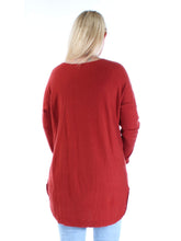 Load image into Gallery viewer, INC Women's High-Low Pullover Sweater,Burnt Pepper, L
