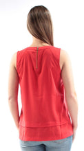 Load image into Gallery viewer, Maison Jules Women's Tiered Sleeveless Top, Loving Red, XS
