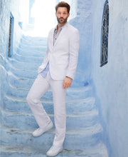 Load image into Gallery viewer, INC Men&#39;s Beige Fit Linen Blend Two-Button Blazer, Stone Block, M
