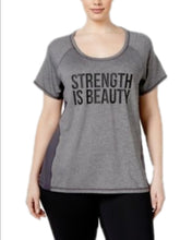 Load image into Gallery viewer, Ideology Plus Women&#39;s Strength Performance Top, Charcoal, 1X
