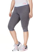 Load image into Gallery viewer, Material Girl Active Plus Women&#39;s Play Ball Capri Leggings, Gray, 2X
