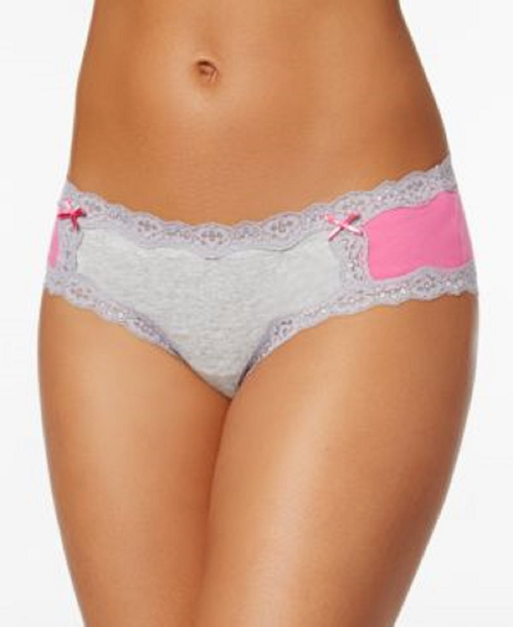 Jenni by Jennifer Moore Cotton Lace Trim Hipster Underwear, Rosabelle Heather, Small