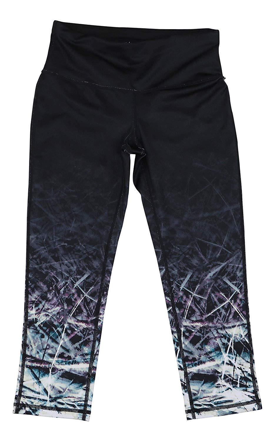 Ideology Women's Fashion Printed Cropped Leggings, Noir, XS