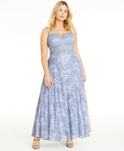 Load image into Gallery viewer, Say Yes to the Prom Plus Women&#39;s Lace Sequin Gown, Periwinkle,18W
