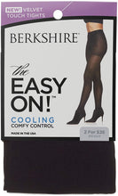 Load image into Gallery viewer, Berkshire Women&#39;s Velvet Touch Cooling Control Top Tights, S, Black
