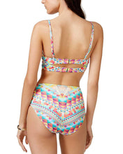 Load image into Gallery viewer, Bar III Printed Underwire Midikini Top, Multicolored, XS
