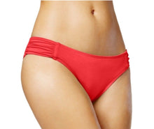 Load image into Gallery viewer, Bar III Women&#39;s Hipster Side-Shirred Bikini Bottom, Strawberry, S

