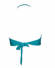 Load image into Gallery viewer, Bar III Women&#39;s Solid Jade Hardware Halter Bikini Top, Jade, XS
