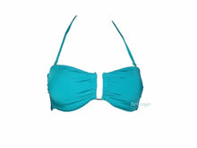 Load image into Gallery viewer, Bar III Women&#39;s Solid Jade Hardware Halter Bikini Top, Jade, XS
