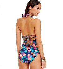 Load image into Gallery viewer, Bar III Women&#39;s Dot-Print Lace-up One-Piece Swimsuit, Polka Dot, XS
