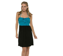 Load image into Gallery viewer, Kenneth Cole Women&#39;s Peacock Bandeau Dress Swimsuit Cover-Up ,Teal, S
