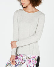 Load image into Gallery viewer, Ideology Women&#39;s Long Sleeves Keyhole-Back Athletic Top, Grey, Large
