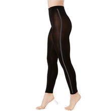 Load image into Gallery viewer, INC Women's Varsity-Stripe Footless Tights, Black Stripe, XS/S
