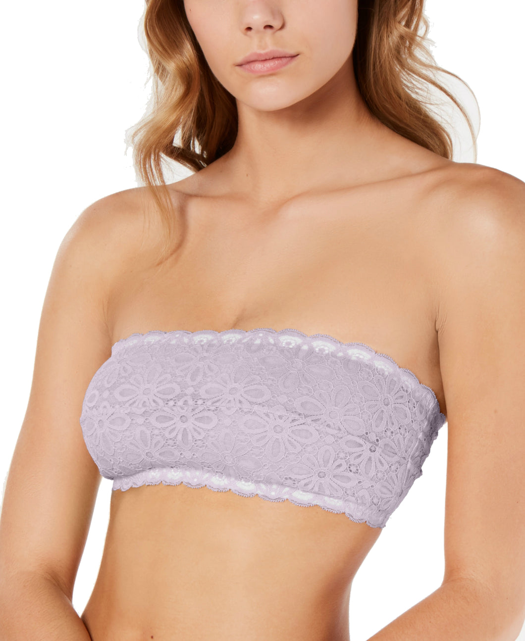 Jenni By Jennifer Moore Women's Lace Bandeau Bra, Lavander Sachet, M