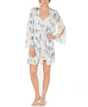 Load image into Gallery viewer, INC Plus Women's Printed Lace-Trim Chiffon Wrap Robe, HUMNG Flower,XXL
