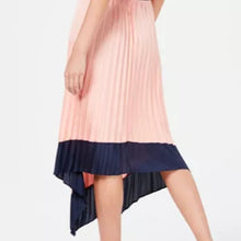 Load image into Gallery viewer, Bar III Women&#39;s Asymmetrical Tipped Pleated Midi Skirt, Blushing, 12
