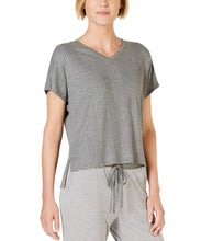 Load image into Gallery viewer, Alfani Women&#39;s Super Soft Ribbed Pajama Knit Top, Pewter, XL
