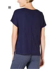 Load image into Gallery viewer, Alfani Women&#39;s Super Soft Ribbed Pajama Knit Top, Pewter, XL
