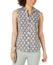 Load image into Gallery viewer, Charter Club Women's Printed Sleeveless Shirt, Citron Aura Cmb, 16
