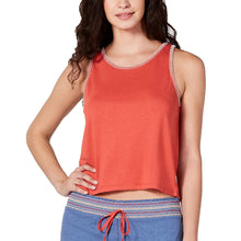 Load image into Gallery viewer, Jenni Women's Stitch-Trim Pajama Tank Top, Cayenne Orange, L
