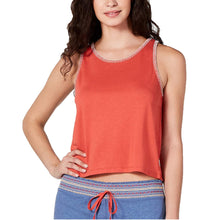 Load image into Gallery viewer, Jenni Women's Stitch-Trim Pajama Tank Top, Cayenne Orange, L
