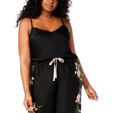 Load image into Gallery viewer, INC Plus Women's Scalloped Neckline Camisole Pajama Top, Deep Black, 2X
