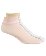 Load image into Gallery viewer, INC Women&#39;s 2-Pack Varsity Fashion Socks, White, One Size
