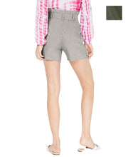Load image into Gallery viewer, INC International Concepts Women's Paper Bag Shorts, Olive Drab, XL
