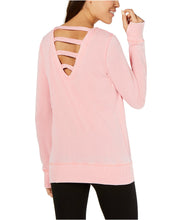 Load image into Gallery viewer, Ideology Women&#39;s Sunkissed Strappy-Back thumb Hole Top, Peach Kiss, S
