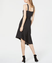 Load image into Gallery viewer, Bar III Women&#39;s Polka-Dot Asymmetric-Hem Fit Dress, Sky Dream, 10
