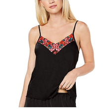 Load image into Gallery viewer, INC Women's Embroidered Pajama Camisole, Deep Black Floral, XS
