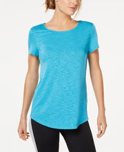 Load image into Gallery viewer, Ideology Women&#39;s Cross-Back Soft Athletic-Shirts, Caribbean Blue, XS
