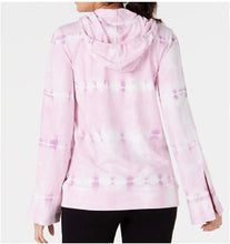 Load image into Gallery viewer, Ideology Women&#39;s Tie-Dyed Bell-Sleeve Zip Hoodie, Holly Hock, XS
