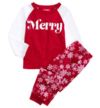 Load image into Gallery viewer, Family Pajamas Kids' Merry Pajama Set, Merry Red &amp; White, 2T-3T

