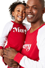 Load image into Gallery viewer, Family Pajamas Kids' Merry Pajama Set, Merry Red &amp; White, 2T-3T
