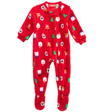 Load image into Gallery viewer, Family Pajamas Baby's Santa and Friends Footed Pajamas, Red, 18Months
