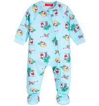 Load image into Gallery viewer, Family Pajamas Baby's Tropical Santa Footed Pajamas, Swim Santa, 12MO
