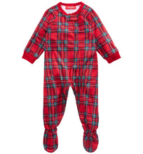 Load image into Gallery viewer, Family Pajamas Baby's Brinkley Plaid Soft Footed Pajamas, Red, 24MO
