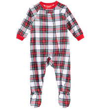 Load image into Gallery viewer, Family Pajamas Baby's Stewart Plaid Footed Pajamas, White, 24Months
