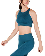 Load image into Gallery viewer, Ideology Women&#39;s Seamless Racerback Medium-Impact Sports Bra, Teal, M
