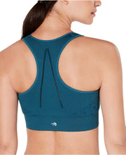 Load image into Gallery viewer, Ideology Women&#39;s Seamless Racerback Medium-Impact Sports Bra, Teal, M
