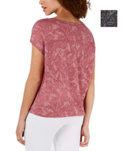 Load image into Gallery viewer, Ideology Women&#39;s Printed Drawstring Athletic Top, Charcoal Heather, L
