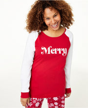 Load image into Gallery viewer, Family Pajamas Women's Merry Pajama Top ONLY, Red, L

