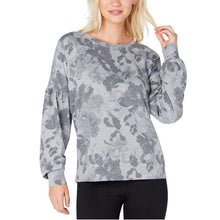 Load image into Gallery viewer, Ideology Women&#39;s Balloon-Sleeve Floral-Print Top, Graceful Floral, L
