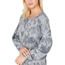 Load image into Gallery viewer, Ideology Women&#39;s Balloon-Sleeve Floral-Print Top, Graceful Floral, L
