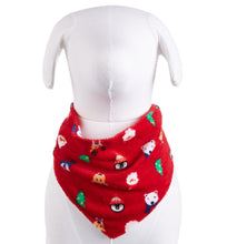 Load image into Gallery viewer, Family Pajamas Santa and Friends Fleece Pet Bandana, Santa, L/XL
