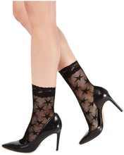 Load image into Gallery viewer, INC Women&#39;s Fishnet Star Fashion Socks, Black, One Size
